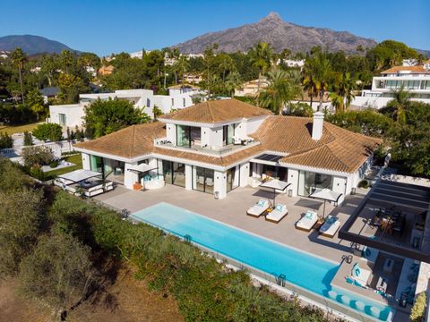 Located in the tranquil and soughtafter area of Nueva Andalucía this spectacular villa by AMES Arquitectos represents a masterful fusion of contemporary design and architectural eleganceSituated frontline to the prestigious Las Brisas golf course the...