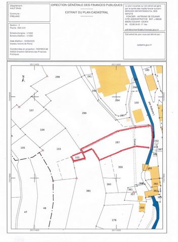 Situé dans la charmante commune de Fréland (68240), ce terrain de 1949 m² bénéficie d'un cadre paisible et verdoyant, propice à la quiétude et à la détente. Niché au cœur d'un environnement préservé, ce terrain offre un espace idéal pour les amoureux...