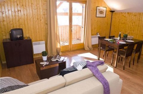 The holiday residence Les Chalets des Ecourts is of high standard and its amenities, both inside and outside, are modern and authentic. The residence in Saint Jean d'Arves, Alps, France comprises of 27 attractive small wooden chalets (5 apartments av...
