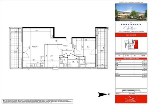 Dpt Aisne (02), CHATEAU THIERRY à vendre appartement T2 neuf de 48 m2 avec terrasse et jardin