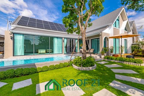 Beautiful Corner Home with Pool | Map Prachan Reservoir, Pattaya This stunning single-story corner house is perfectly located on the main road in the Map Prachan Reservoir area, near the prestigious Rugby International School. It's designed for comfo...