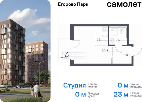 Продается квартира-студия. Квартира расположена на 11 этаже 12 этажного монолитного дома (Корпус 3.1, Секция 2) в ЖК «Егорово Парк» от группы «Самолет». ЖК «Егорово Парк» — подмосковный жилой комплекс комфорт-класса на юго-востоке Подмосковья в 20 ми...