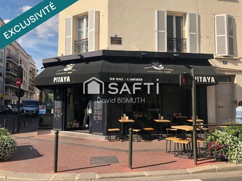 FONDS DE COMMERCE LEVALLOIS RESTAURANT 110 M2 ANGLE DE RUE AVEC TERRASSE EXTRACTION 400 LISCENCE 4
