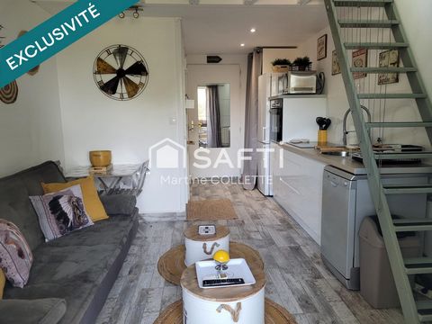 Proche de la plage Appartement meublé T2 au 1er et dernier étage avec parking
