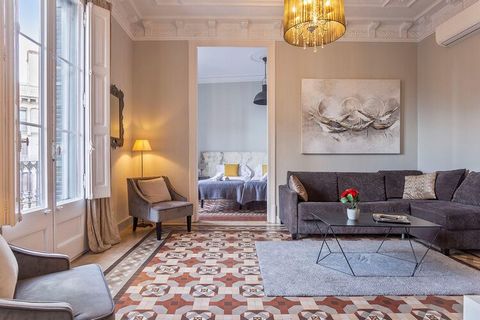 This apartment in Distrito del Ensanche in Barcelona is a villa with modern interiors and can accommodate a large family or a group looking to explore this part of the country. The home is based on the first floor and comes with 3 bedrooms, 2 of whic...