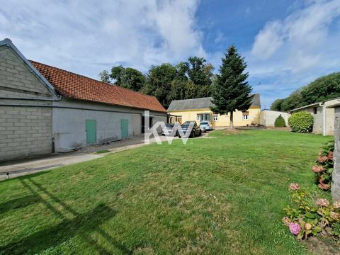 5-ROOM HOUSE WITH TERRACE For sale: discover in VAUDRICOURT (80230) this 5-room house of 78 m² It has two bedrooms on one level, a fitted kitchen, a bathroom, a shower room and a toilet Outside, this house has three garages, several parking spaces, a...