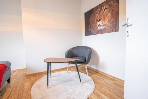 Welcome to our new premium apartment in Zwickau! You reside in a cozy 2-room apartment with WiFi, TV with streaming services, two 160 box spring beds, kitchen and a nice bathroom. The apartment stands out with its high-quality, modern design and tast...