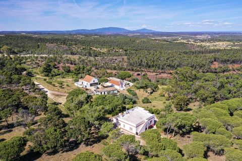 Located in a Pine hood park, this property boasts a peaceful feeling and space, enjoying lovely countryside views. The property consists of a large plot of land with more than 68.000 m2 with a driveway that splits into an east drive leading to the re...
