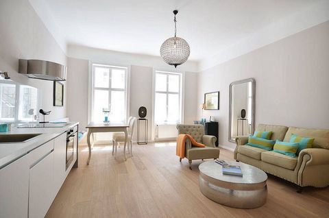 Are you looking for modern yet cosy accommodation for your time in Vienna? This beautiful flat offers everything you need to feel at home.  In addition to the high-quality wooden flooring, the flat is particularly impressive due to its tasteful furni...