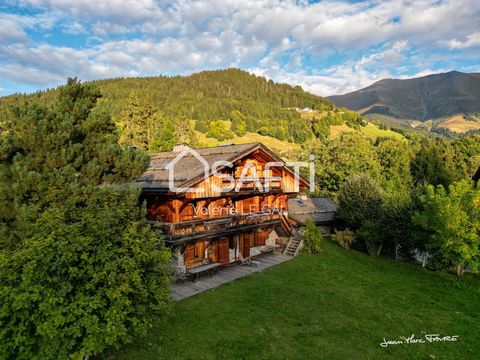 Situé à Megève (74120), ce somptueux chalet se trouve près du Mont d'Arbois, offrant un cadre typique de montagne en vieux bois et pierre. Proche des pistes de ski de fond, il bénéficie d'une vue à 360 degrés sur les aiguilles Croches, Montagnes et p...