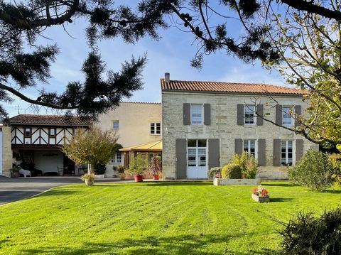 A great opportunity to purchase this deceptively large family home, complete with swimming-pool, mature orchard and outbuildings. Situated in a small riverside village between St Jean d'Angély and Aulnay, there are no shortage of stunning walks on th...