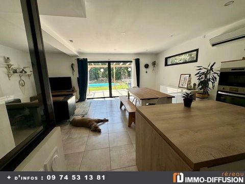 Fiche N°Id-LGB165265 : Sardan, Villa contemporaine avec piscine d'environ 135 m2 comprenant 7 piece(s) dont 6 chambre(s) + Terrain de 980 m2 - Construction 2019 Contemporaine - Equipements annexes : jardin - terrasse - balcon - garage - parking - dou...