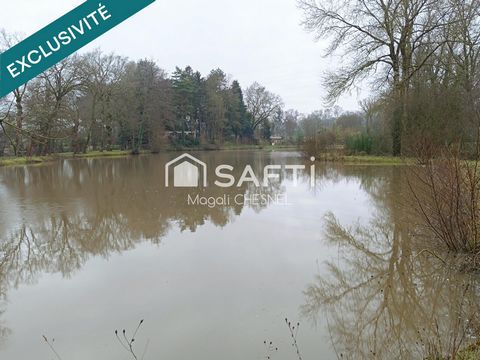 Magnifique étang sur un terrain de 11 312 m² à MELESSE
