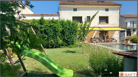 Maison pierre 192m2, 6 chambres, dépendance 100m2, piscine, parcelle 1162m2