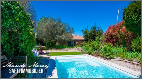 Villa individuelle de plain-pied - 95 m2 habitable - 3 chambres - garage - piscine et terrain de 800 m2