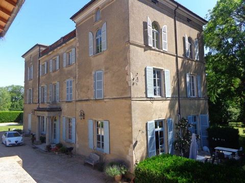 At the end of a grand tree lined lane, 10 mins from Macon come and discover this grand Chateau property dating from the beginning of the 19th century consisting of an Italian-inspired Chateau, an old winegrower's house, to be restored, and outbuildin...