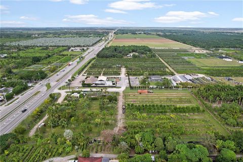 LOCATION,LOCATION LOCATION..APPROX 5 ACRES (4.27 NET/ 5.15 GROSS) IN REDLAND ON KROME AVE & SW 188 STREET. KROME aka 177 AVE IS A MAIN CORRIDOR WITH HEAVY TRAFFIC. GREAT EXPOSURE FOR ALL YOUR AGRICULTURAL SALES/ AGRITOURISM EVENT VENUE NEEDS WITH 330...