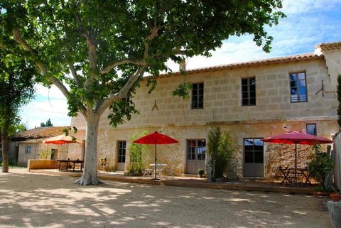 TAFFURO Mandate No99830 Approx. 700 M2 + huge OUTBUILDINGS, on 8 HECTARES with POND. 5 minutes from the CENTER of one of the MOST TOURISTIC TOWNS in the SOUTH of PROVENCE.   BEAUTIFUL ARRIVAL via an ALLEY OF CENTENARY OLD OLIVE TREES, REMARKABLE STON...