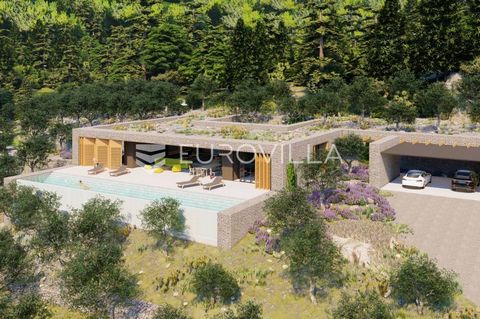 Villa under construction fully integrated into nature and environment on a plot of 31,729 m2, floor plan area 300.34 m2 and gross area 212.45 m2. The plot on which the villa will be built is located outside the construction area, partly inside, partl...