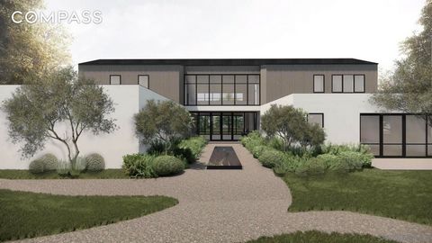 Plans have been submitted for a two-story, 6,598 sqft substantial facade, balancing contemporary stucco volumes with the traditional warmth of vertical wood siding to suggest elevated farmhouse aesthetics. The entry sequence from the street unfolds t...