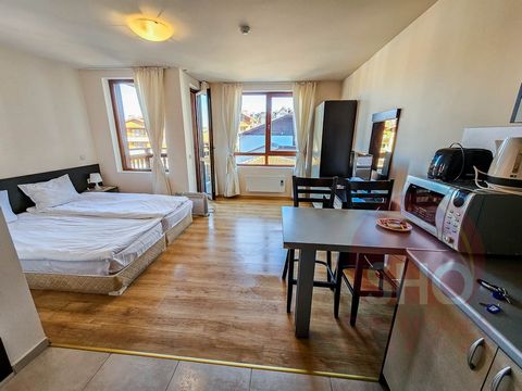 Viewing is recommended of this second floor studio which is sold fully furnished. The property consists of entrance , fully tiled bathroom with shower, fully equipped kitchen with all white goods and breakfast bar/stools, dresser/chair, twin beds, TV...