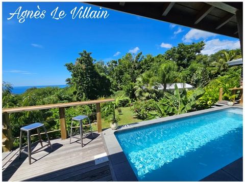 Agnès LE VILLAIN vous présente EN EXCLUSIVITÉ votre futur coin de paradis à Deshaies. Cette villa exquise offre un mélange parfait de confort haut de gamme et de tranquillité. Dans un jardin luxuriant de plus de 1 500 m2, méticuleusement entretenu, o...