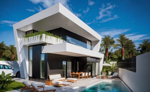 Discover the modern new build villas in Benijófar, a privileged area of the Costa Blanca. These villas are located close to all necessary services, only 20 minutes from Alicante Airport and a few minutes from the beautiful beaches of Guardamar and se...