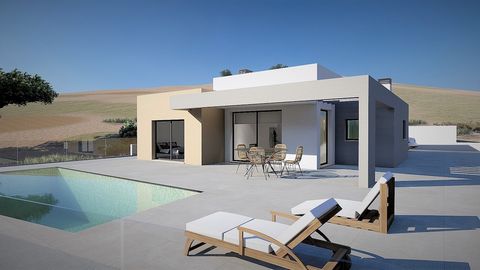 Moderne gelijkvloerse villa in aanbouw in een zeer rustige omgeving in Benitachell.Het centrum van Teulada en Benitachell liggen op 8 minuten rijden en de stranden van Moraira en Javea op slechts 15 minuten rijden.De villa bestaat uit drie slaapkamer...