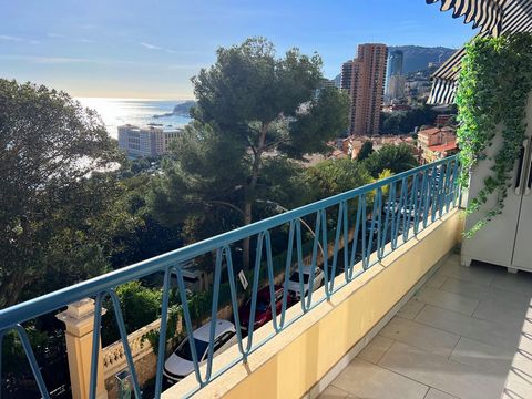 Op loopafstand van Monaco, uitzicht op zee, rustige omgeving. Terras van ongeveer 57m² en het terras met uitzicht op Monaco. Woonkamer met open keuken, 2 slaapkamers en 1 badkamer. Op het zuiden. In het gebouw met lift. Onlangs gerenoveerd. Uitsteken...