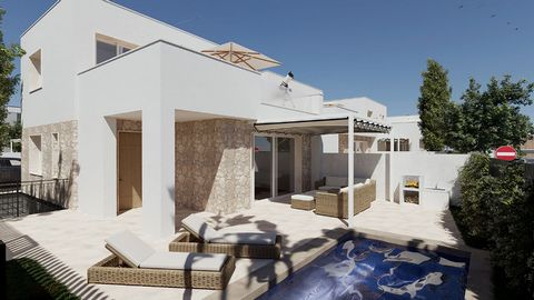 Descripción del objeto: Bonitos villas que constan de una superficie de unas 228 m² - 230 m² (incluyendo terrazas) con 3 dormitorios, 3 baños (todos en-suite), 1 aseo, 1 salón / comedor con cocina, 1 sótano (a unos 92 m² - 94 m²), 1 porche (a unos 10...