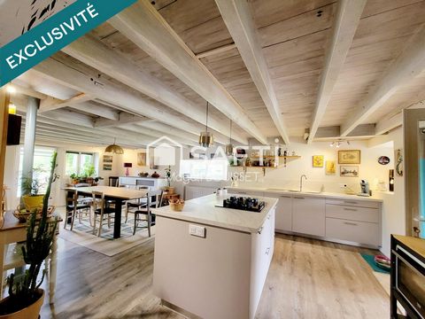 Maison T5 de 150m² de caractère, trois chambres, un bureau, jardin de 565m² et terrasse couverte idéale pour une famille..