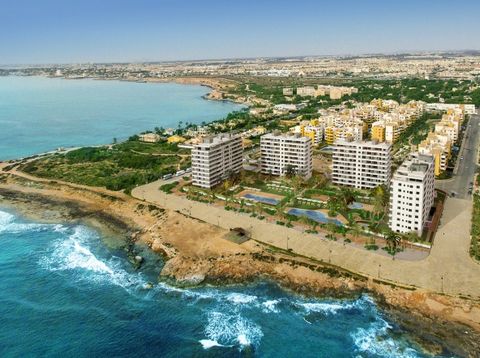 Nuevo desarrollo de apartamentos en primera línea de mar en Punta Prima, Torrevieja, con espectaculares vistas al mar y la playa. El desarrollo residencial ofrece departamentos de 2 y 3 habitaciones con 2 baños con suelo radiante. Todos los apartamen...