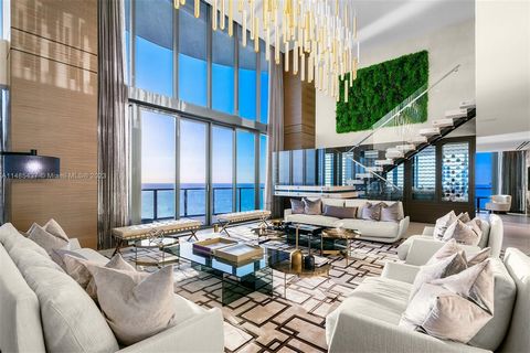 Introducing the Regalia Penthouse, a masterpiece offering limited edition living on the Ocean in Sunny Isles Beach. Encompassing 10,755 SF of living space, this residence is furnished with the world's finest materials where quality & style define the...