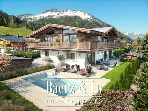 This spacious chalet in a sunny location in Kössen was renovated to its core and extended in 2023. The approx. 290 m² chalet offers a beautiful open living/dining/kitchen area, a spacious master area with dressing room and bathroom, three bedrooms, t...