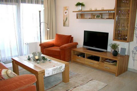 In our apartment you can relax on 54 m². After an eventful day, you can relax in the high-quality living room with LCD TV and DVD player. If necessary, the couch offers bed for two more people. You will find a completely furnished, modern kitchen wit...