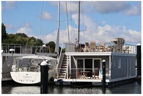 Nieuwe vakantiehuisboot in de Schwedenschanze in Stralsund. Meer informatie volgt.