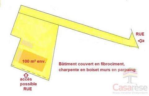 Bâtiment Hangar sur 1002m² terrain, constructible et divisible à 45400 FLEURY LES AUBRAIS