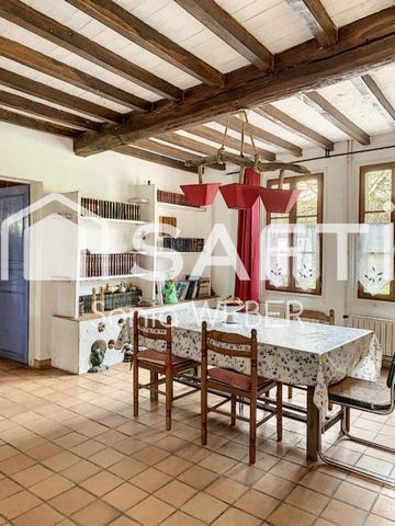 Maison champenoise type corps de ferme avec dépendances et jardin