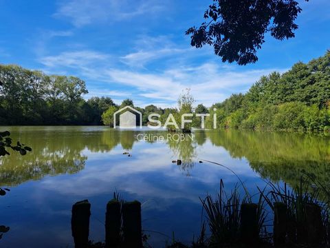 terrain de loisir avec etang et chalet