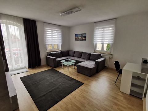 Fully furnished 2 room maisonette in Ansbach... Nothing missing, you only need to come with your jacket.... Very nice maisonette flat with balcony, kitchen is fully equipped and with dining table, two toilets, 1x downstairs 1x upstairs, 55 inch TV wi...