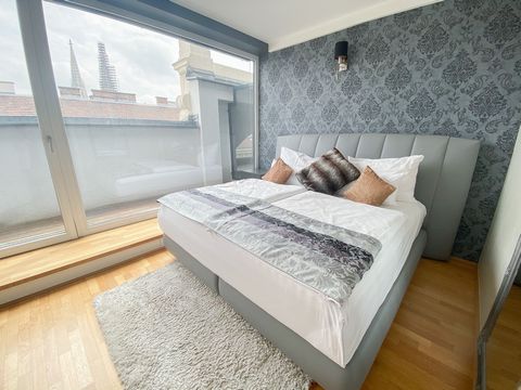 LUXURIÖS MÖBLIERTES SERVICED APARTMENT - VOTIVPARK Ein edles, modernes Wohndesign untermalt unsere top ausgestattete Wohnung in Bestlage des 9. Bezirks, direkt zwischen Votivkirche, Nationalbank und 2 grünen Parks, 3 Gehminuten vom Schottentor/Zentru...