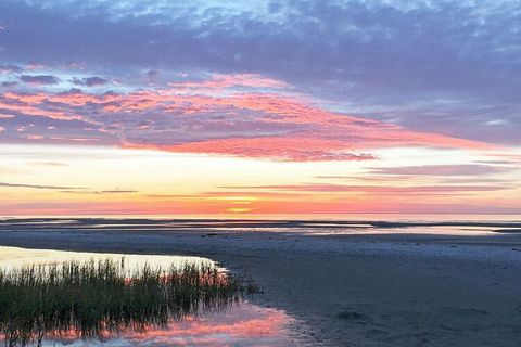 Dieses Ferienhaus liegt nur ca. 50 m vom Ringkøbing Fjord entfernt. Vom Wohnzimmer mit Essplatz können Sie auf den Fjord schauen und vom 1. Stock haben Sie sogar Panoramaaussicht auf die Umgebung. An klaren Tagen können Sie bis nach Ringkøbing und zu...