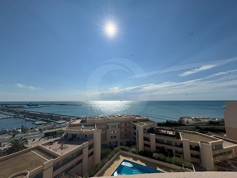 SET WITH PANORAMIC SEA VIEW ON THE TOP FLOOR WITH TERRACE - 65 m² two bedrooms - equipped kitchen - Italian shower - parking - reversible air conditioning - swimming pool in the residence - closed garage possible. Just 5 minutes walk from the city ce...