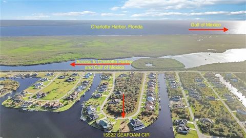 Escape the cold and build your dream Florida home on this spacious, semi-tip lot in the highly sought-after Section 93 of South Gulf Cove. With 111 feet of concrete seawall and proximity to intersecting canals, this lot provides direct access to the ...