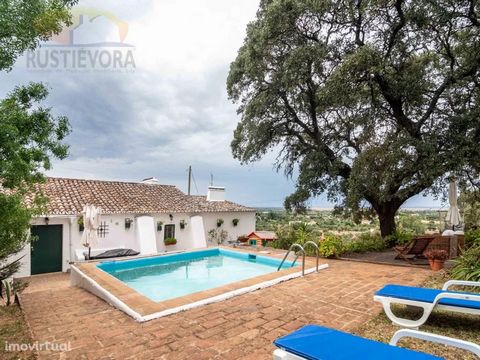 Farm with about 16 ha and 4 or 5 villas, in Évora. Excellent for housing and/or housing or tourism investment. The property is wooded, has traditional olive groves, holm oaks, pines and cork oaks, has 4 or 5 single-family houses, tank - swimming pool...