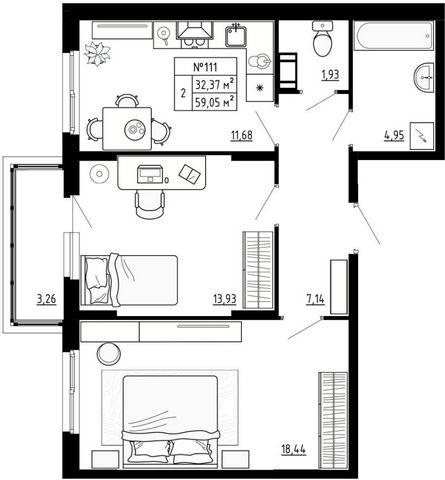 Продается 2-комн. квартира, площадью 59.05 м2 малоэтажной в монолитной новостройке в 20 мин. транспортом от м. Проспект Ветеранов. Возможен вариант покупки с использованием ипотечных средств, есть рассрочка, возможна покупка с использованием материнс...