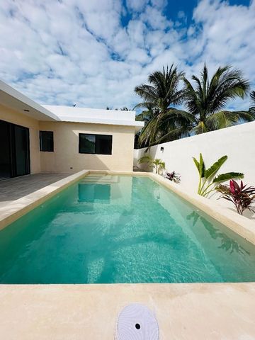 HOUSE FOR SALE NEAR THE BEACH CHUBURNA 5 100 000.00 MXN This house is strategically located in one of the most sought after areas of the Yucatecan coast just a few blocks from the beach. This single level property is perfect for those who want tranqu...