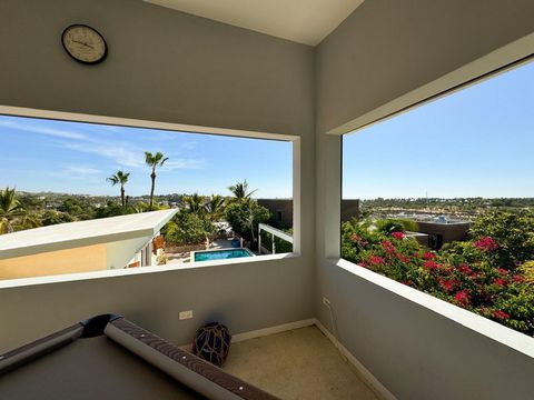 Amazing Opportunity to own this Three Bedroom Three Bathroom Home with pool.The second level bedroom or entertaing room has FANTASTIC OCEAN PUERTO LOS CABOS MARINA VIEWS Located in the highly desirable area of La Choya just off the East Cape Road. Cl...