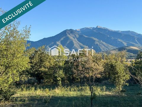 Terrain 1950m2 vue Canigou constructible viabilisé