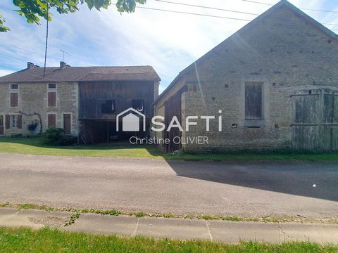 À vendre – Bâtisse en pierre 1884 à rénover – Terrain d’environ 3000 m² – Proche Sombernon